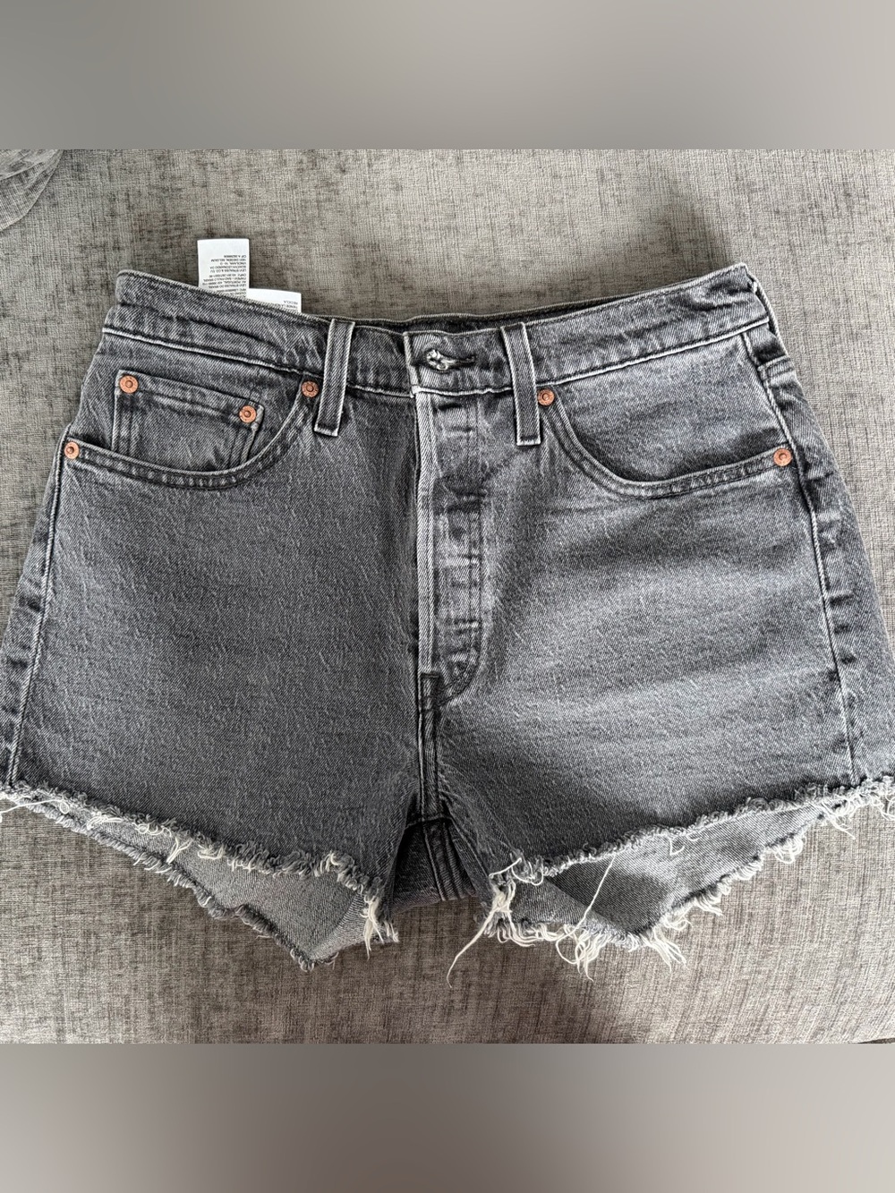 Levi’s 501 Original Cutoff Denim Short (Dark Grey)